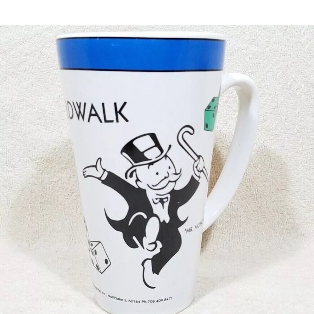 VINTAGE 1999 Mr. Monopoly Boardwalk 16 0z. Coffee Mug